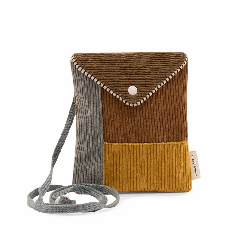 Wallet bag corduroy (brown)