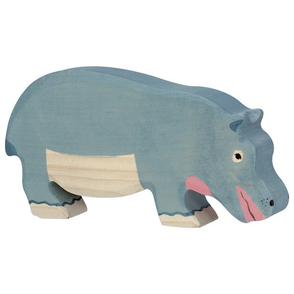 Houten nijlpaard 9 cm