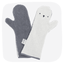 Afbeelding in Gallery-weergave laden, Shower glove (grey pinguin)