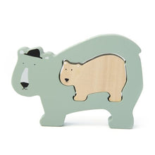 Afbeelding in Gallery-weergave laden, Wooden baby puzzle bear