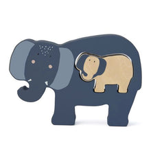 Afbeelding in Gallery-weergave laden, Wooden baby puzzle Elephant
