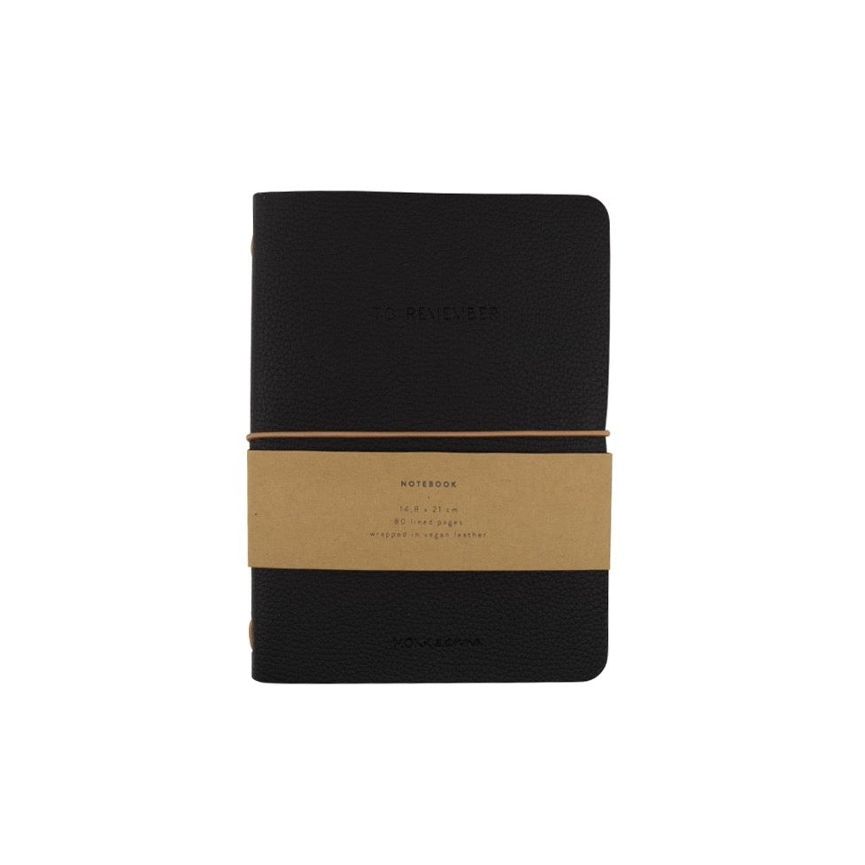 Notebook vegan leather (black)
