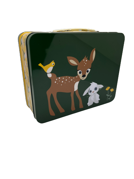 Metallic suitcase deer