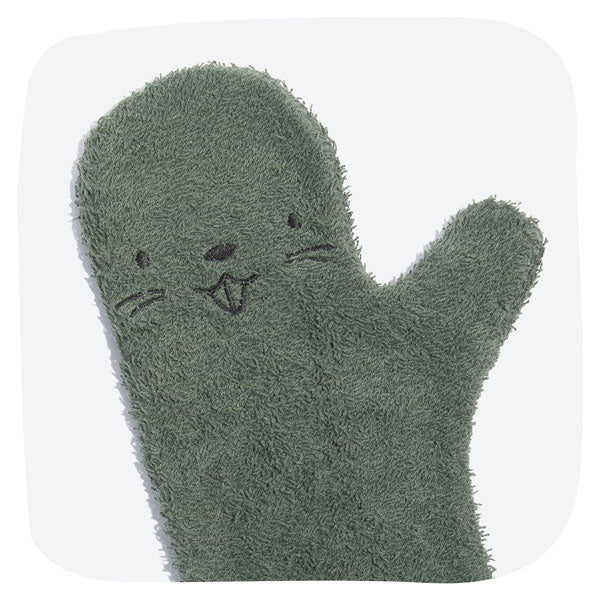 Shower glove (green bear)