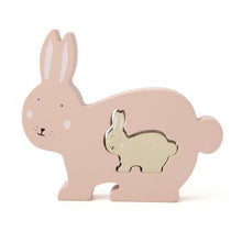 Afbeelding in Gallery-weergave laden, Wooden baby puzzle Rabbit
